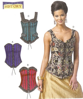 Corset PATTERN toSew Corsett Butterick 5662 Bustier Making History Laced top - Image 1 of 4