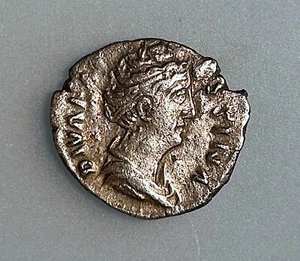 Roman Empire Faustina Maior Ar Denarius aVF - Picture 1 of 2
