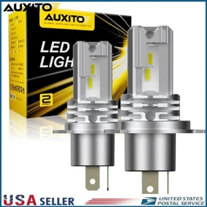 AUXITO Combo 2 H4 9003 LED Headlight Kit Bulbs High Low Beam Super White 60000LM - Picture 1 of 13