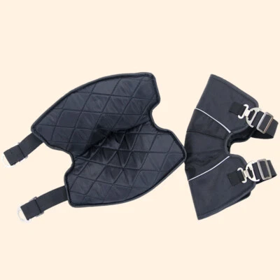 Motorcycle Kneepad Thickened Warmer PU+Plush Pads Windproof Coldproof Protect - Image 1 of 4