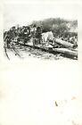 Railroad Car W/ Destroyed Military Equipment Cannon Vintage Real Photo