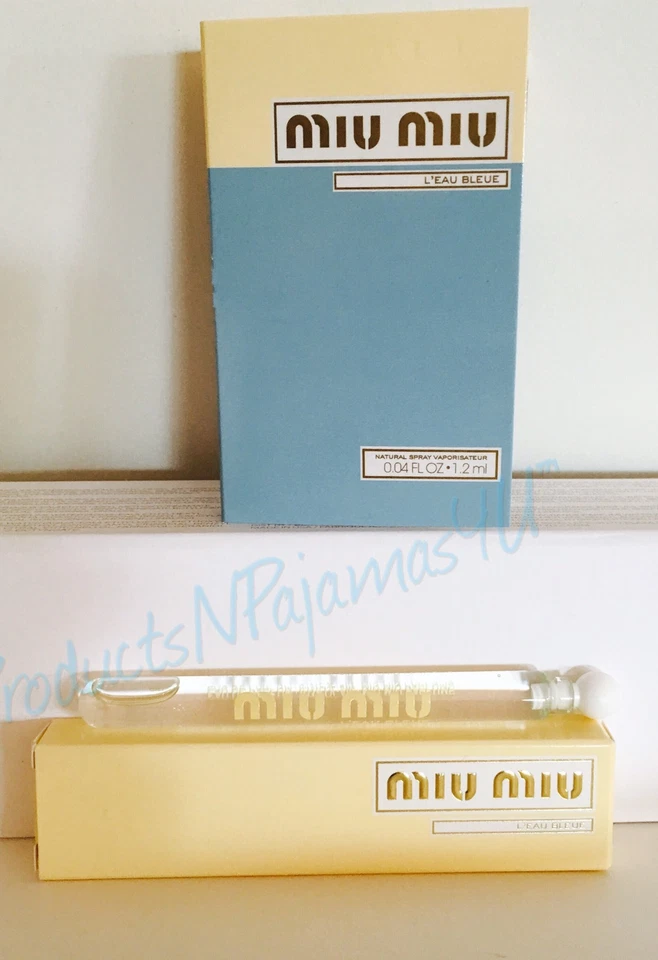 Prada MIU MIU L'EAU BLEUE 2017 eau de parfum 0,13 oz/4 ml muestra de lujo y cardada Foto 1 de 1