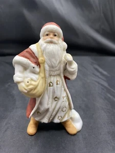 Brinn’s Porcelain Santa Claus Christmas 4.5” Figurine Holiday Taiwan Vintage - Picture 1 of 8
