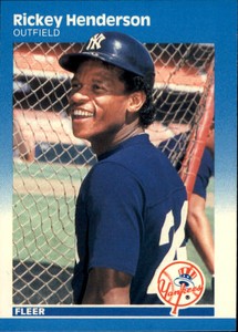 1987 Fleer Baseball #101 Rickey Henderson 