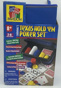 TEXAS HOLD'EM TOURNAMENT POKER SET-CARDINAL'S IN TRAVEL CASE - Picture 1 of 3