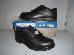Zapatos de trabajo para mujer Skechers Relaxed Fit Roswell SR NUEVOS EN CAJA negros tallas cuero 76569 - Imagen 1 de 2