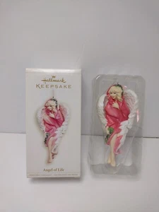 Hallmark Keepsake Adorno de Navidad Ángel de la Vida Cáncer de Mama 2006 Raro Hallazgo  - Imagen 1 de 6