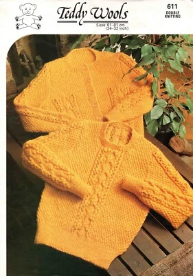 Child Sweater Cardigan Size 61-81 cm 24-32in - Teddy Wools 611 - Pattern Print - Image 1 of 2