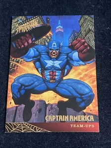 1995 Ultra Spider-Man (Fleer) TEAM-UPS "Trading Card" #112 CAPTAIN AMERICA - Picture 1 of 1