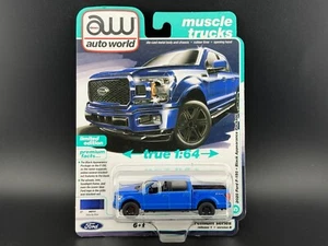 Auto World 2020 Ford F-150 Truck Velocity Blue 64502 B 1/64 - Picture 1 of 2