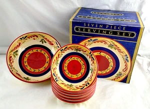 CERTIFIED INTERNATIONAL Pamela Gladding Francesca 7 Piece Serving Set - Picture 1 of 4
