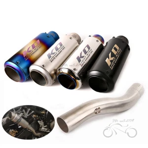 Sistema silenciador cola de tubo medio de escape para Kawasaki Ninja ZX10R 2004-2005 - Imagen 1 de 12