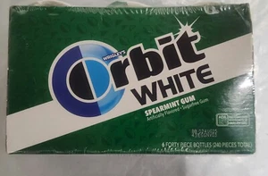 Wrigley's Orbit White Spearmint Gum 6 Bottles 240 Pieces 08/02/25 Sealed - Picture 1 of 3