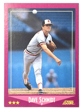 DAVE SCHMIDT Baltimore Orioles, Mariners 1988 Score Baseball Card #103 of 660