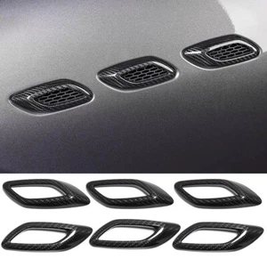 Carbon Fiber Look Air Vent Outlet Cover Fender Trim for Maserati Levante 14-22 - Picture 1 of 12