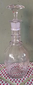 Ancienne carafe en verre taillé à facettes - Picture 1 of 7