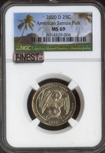 2020-D American Samoa Quarter NGC MS69 MAC Quality - Picture 1 of 2