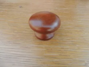 25 New Cherry Finish Wood Round Knobs, Cabinet Hardware~B04 - Picture 1 of 3