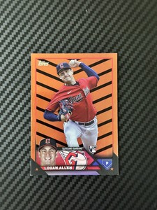 2023 Topps Update Logan Allen Rookie Orange & Black Parallel #US233 Guardians