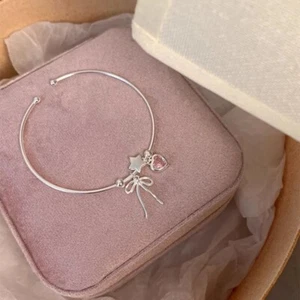 Bows Heart-shaped Pendants Bracelets Korean Style Love Bow Bracelet Women - Picture 1 of 12