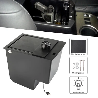 Center Console Armrest Box Storage Box Safe W/ LED For 2010-2024 Toyota 4Runner - Image 1 of 4