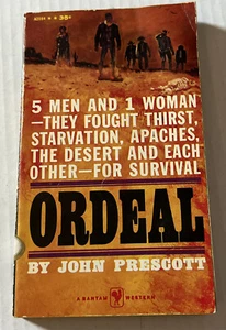ORDEAL BY JOHN PRESCOTT BANTAM BOOK MAY 1960 PAPERBACK WESTERN ๐ - Picture 1 of 7