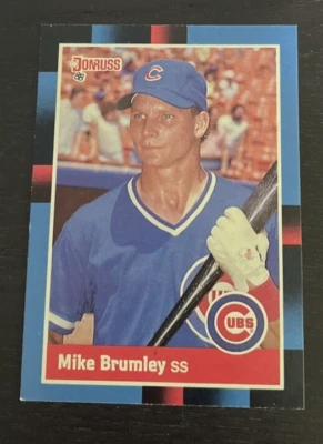 1988 Donruss- Mike Brumley - Chicago Cubs - #609 - RC - Image 1 of 2