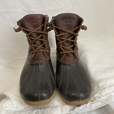 Sperry Top Sider Boots Womens 8 M Duck Waterproof Snow Rubber Bootie Sts91176