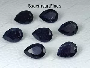 Piedra preciosa suelta suelta en forma de pera azul natural para hacer joyas - Imagen 1 de 12
