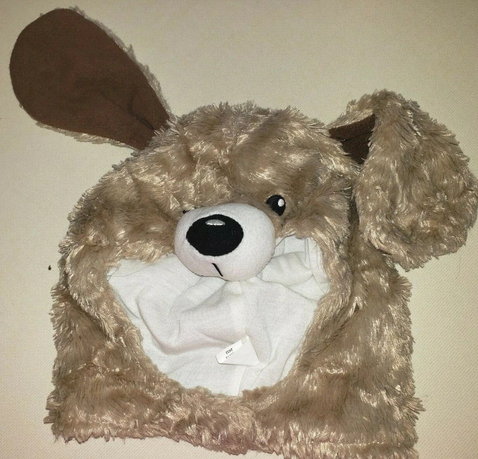 baby BOY GIRL tan PUPPY DOG HAT PLUSH size 18/24 months CHILDRENS PLACE ears cut - Image 1 of 1