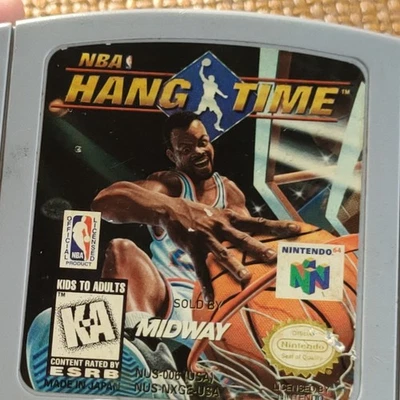 NBA Hang Time (Nintendo 64 N64, 1996) Cartridge - Tested & Authentic - Image 1 of 4