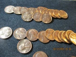 10 1972 LINCOLN CENTS WITH RAILROAD RIMS 10 COINS GEM BU XX - Picture 1 of 7