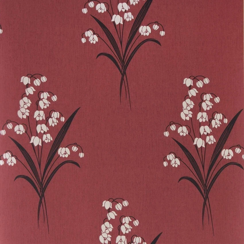 3 x Rolls Graham & Brown Fresco Valley Wallpaper - Burgundy - 10.05m x 0.52m - Image 1 of 1