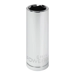 Powerbuilt 3/8 Inch Drive x 15 MM 6 Point Deep Socket - 641215 - Picture 1 of 5