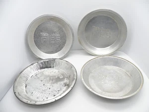 Mixed Lot 4 Vtg Pie Tins Betty Crocker Pies The Pie Plate New England Table Talk - Picture 1 of 9