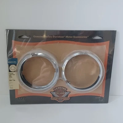 Par de anillos de ajuste de lámpara de paso Harley-Davidson OEM 69622-99B genuino multiajuste Foto 1 de 4