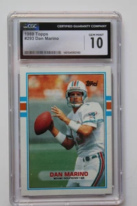 1989 Topps #293 Dam Marino CGC graded 10 Gem Mint - Picture 1 of 2