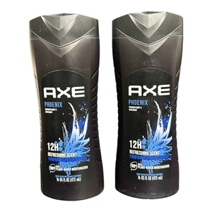 Lot of 2 Axe Phoenix Crushed Mint & Rosemary 12H Refreshing Scent Body Wash 16oz - Picture 1 of 2