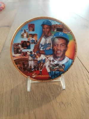 Jackie Robinson Sports Impressions Collector's Plate by  Joseph Catalano w/stand - Image 1 of 3