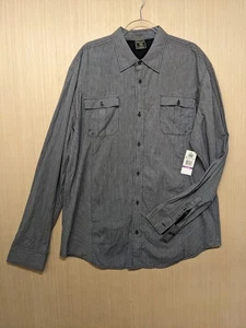 Irreverent Men's 2XL Long Sleeve Button Down Shirt Gray New With Tags - Picture 1 of 10