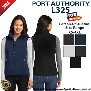Port Authority L325 Womens Sleeveless Full Zip Front Core Soft Shell Vest - Picture 1 of 5
