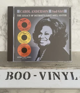 CAROL ANDERSON Sad Girl - Northern Soul CD (Grapevine) NM / NM - Imagen 1 de 2