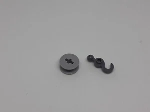 1x bobina di corda Lego® Technic 61510 grigio chiaro + gancio 30395 bobina grigio scuro tamburo - Foto 1 di 1