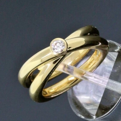 Tiffany&Co. Кольцо-кроссовер с одним бриллиантом Paloma Picasso размер 5,25 золото 18 карат - Изображение 1 из 4