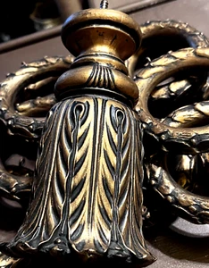 Antique Look Large 8 Decorative Curtain Rings and Tie Backs Windows Gold/Black - Picture 1 of 10