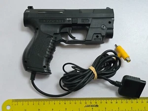 SONY PLAYSTATION 1 PS1 PS2 LIGHT GUN PISTOL BLASTER CONTROLLER G-Con Joytech Blk - Picture 1 of 2