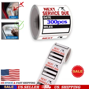 300 Oil Change Service Reminder Stickers Clear Window Lite Sticker Pack 2"x2" US - Picture 1 of 9