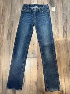 Levis READ Unisex Boys Girls Fits Like 7/8 Blue Denim Straight-Leg Jeans With Cl - Picture 1 of 8