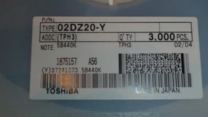 Nuevo chip electrónico diodos Zener de silicona 02DZ20-Y (TPH3) DIODOS TOSHIBA de 50 piezas - Imagen 1 de 2
