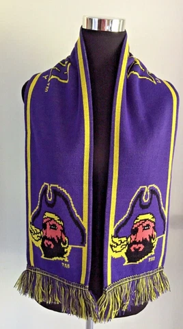 East Carolina Pirates Soccer Scarf~ECU Man Cave Frat Dorm Decor Banner Cover